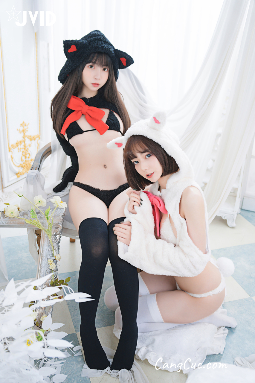 [JVID] 胎尼 & 啾啾 – 【私訊有好康活動】雙寵萌系女友💕情色貓咪Tiny🐱純欲小兔啾啾🐰「主人你要選哪一個？」